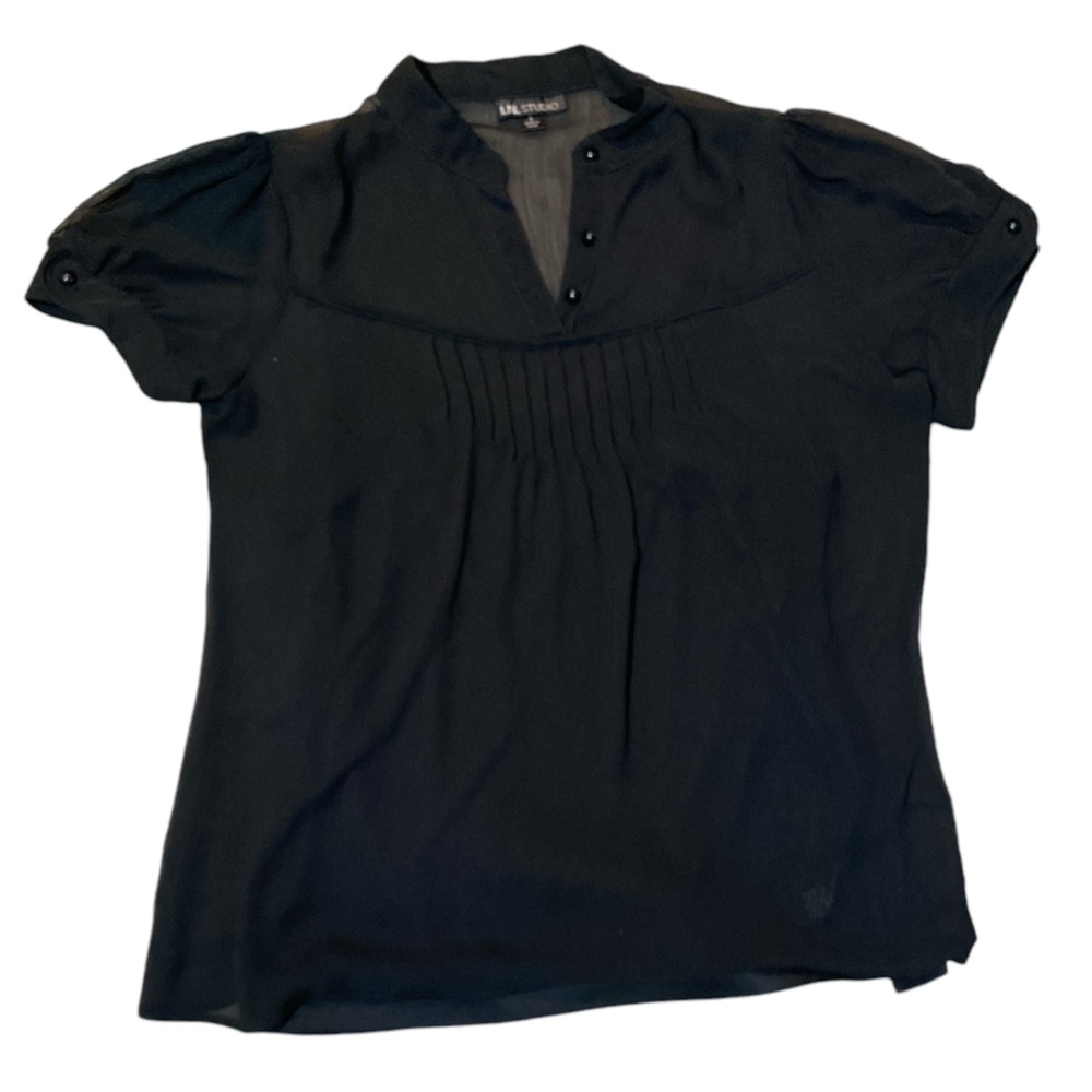 Black button blouse